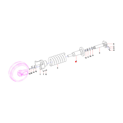 A229900006383 Dispositif de roue de tension 230-41-20000 pour SANY SY215 SY235