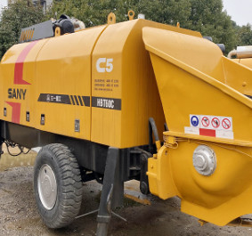 2019 ont utilisé la pompe concrète stationnaire HBT60C 65m3/H avec le moteur diesel